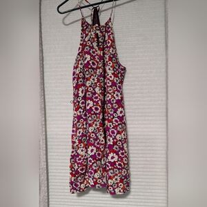 Forever 21 Purple Floral Halter Dress